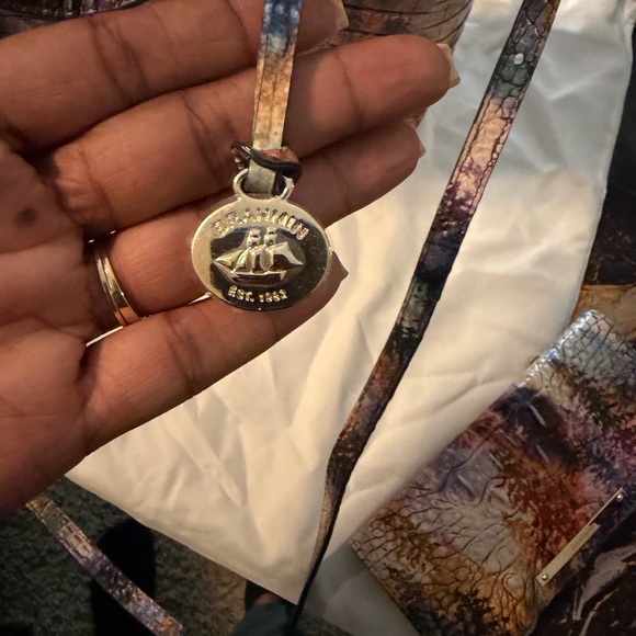 Set Brahmin Large Duxbury Dome Satchel Woodland Melbourne Leather and wallet - Picture 4 of 7